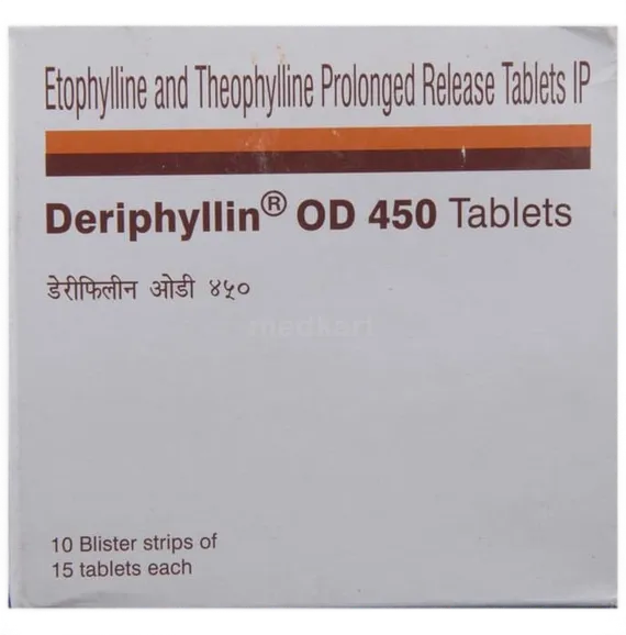 deriphyllin od 450mg tablet 10's